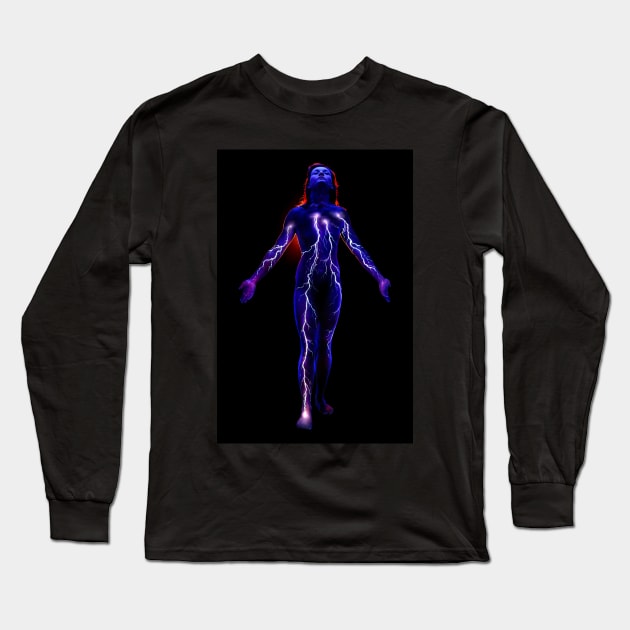 Body Electric Long Sleeve T-Shirt by UnderBlackLight